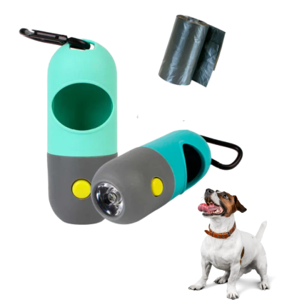 Dispensador de Bolsas para perro con linterna